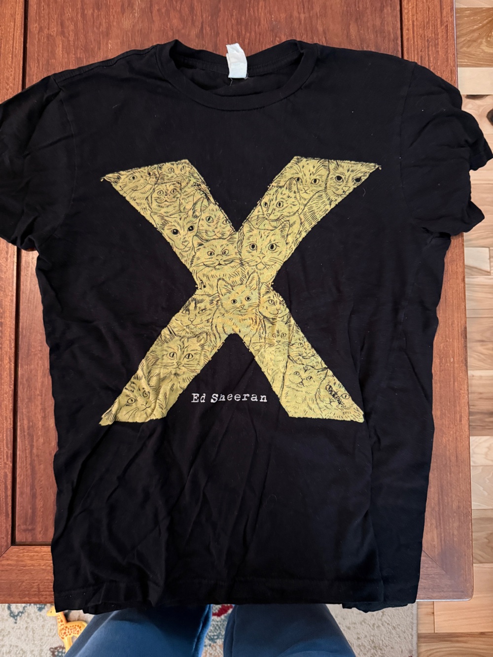 Ed Sheeran Black Short Sleeve Tee with Yellow Graphic X